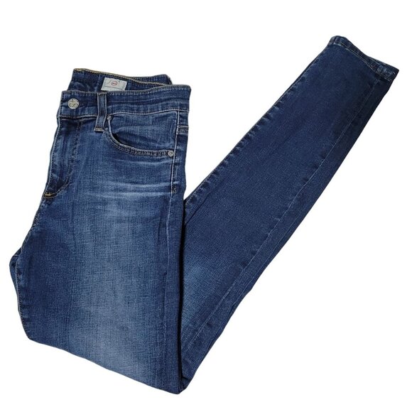 AG Adriano Goldschmied Farrah Skinny High Rise Jeans Womens Size 28 Medium Wash - Picture 1 of 6